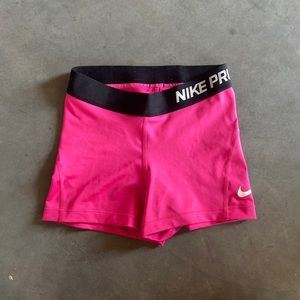 Nike Pro pink spandex shorts, women’s xs